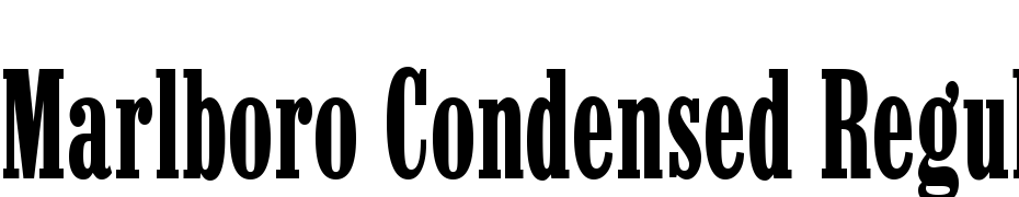 Marlboro Condensed Regular Yazı tipi ücretsiz indir